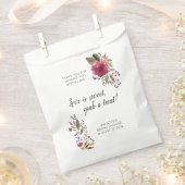 Burgundy Floral Brautparty Candy Favor Bag Geschenktütchen (Ausgeschnitten)
