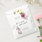 Burgundy Floral Brautparty Candy Favor Bag Geschenktütchen (Versiegelt)