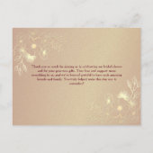 Burgundy Floral Brautparty Danke Karte (Rückseite)