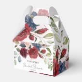 Burgundy Floral Brautparty Personalisiert Geschenkschachtel (Vorderseite)