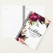 Burgundy Floral Bridal Wedding Daily Planer (Anzeige)