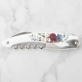 Burgundy Floral Bridesmaid Gastgeschenk Hochzeit Kellnermesser (Rückseite)