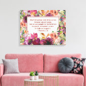 Burgundy Floral Christlich Bibel Timothy Jugend Leinwanddruck (Insitu (Wohnzimmer))