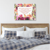 Burgundy Floral Christlich Bibel Timothy Jugend Leinwanddruck (Insitu (Schlafzimmer))