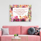 Burgundy Floral Christlich Bibel Timothy Jugend Leinwanddruck (Insitu (Wohnzimmer))