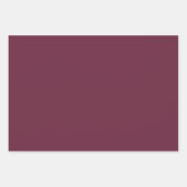 Burgundy Floral Design Geschenkpapier Set (Vorderseite 3)