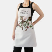 Burgundy floral elegante antler botanisch  schürze (InSitu)