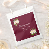 Burgundy Floral Elegante Quinceanera Gefallen Beut Geschenktütchen (Ausgeschnitten)