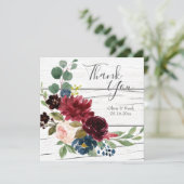 Burgundy Floral Elegante Rustikale Wasserfarbe Dan (Stehend Vorderseite)