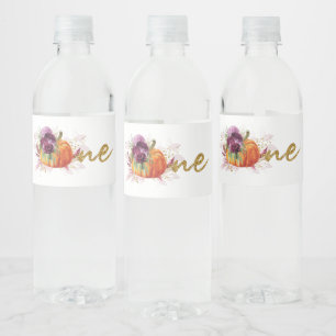 Burgundy Floral Erster Geburtstag Wasserflaschenetikett