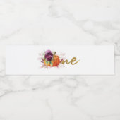 Burgundy Floral Erster Geburtstag Wasserflaschenetikett (Einzelnes Label)