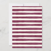 Burgundy Floral Fall in Liebe Pumpkin Baby Dusche Einladung (Rückseite)