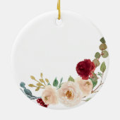Burgundy Floral First Christmas Retired Ornament (Hinten)