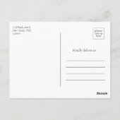 Burgundy Floral Foto Bat Mitzvah Save the Date Postkarte (Rückseite)