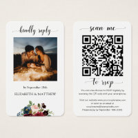 Burgundy Floral Foto QR Code Scannen Sie mich zu U