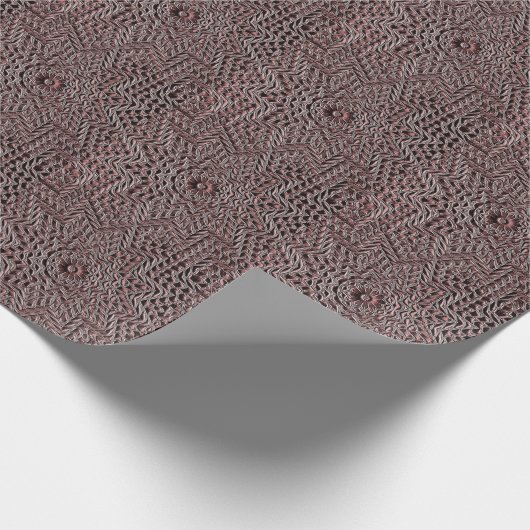 Burgundy Floral Geometric Wrapping Paper Geschenkpapier (Ecke)