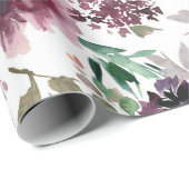 Burgundy Floral Geschenkpapier (Rolleneckpunkt)