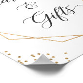 Burgundy Floral Gold Frame Cards und Geschenke-Zei Poster (Ecke)