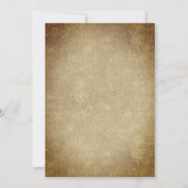 Burgundy Floral Gold Navy Blauer Rustikaler Hochze Einladung (Rückseite)