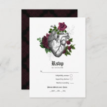 Burgundy Floral Gothic Wedding