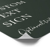 Burgundy Floral | Grüne Karten und Geschenke nach  Poster (Ecke)