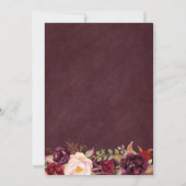 Burgundy Floral Lace String Lights Holiday Party Einladung (Rückseite)