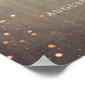 Burgundy Floral Lantern Rustikales Hochzeitszeiche Poster (Ecke)