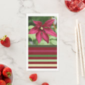 Burgundy Floral Modernes Floral Serviette (Beispiel)