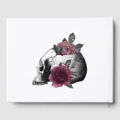 Burgundy Floral Owls Gothic Wedding Gästebuch (Rückseite)