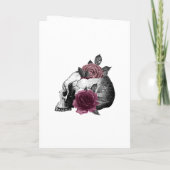 Burgundy Floral Owls Gothic Wedding Programm (Rückseite)