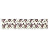 Burgundy Floral Pattern Kurzer Tischläufer (Horizontal)