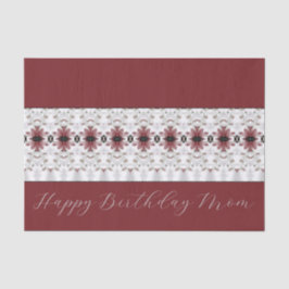 Burgundy Floral Pattern Seidenpapier