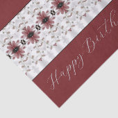 Burgundy Floral Pattern Seidenpapier (Ausschnitt)