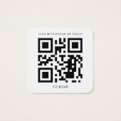 Burgundy Floral QR Code Wedding Website UAWG (Rückseite)