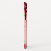 Burgundy Floral Rose Gold Glitzer Personalisiert Case-Mate iPhone Hülle (Hinten/Links)