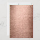 Burgundy Floral Rose Gold Script Wedding Einladung (Rückseite)