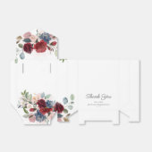 Burgundy Floral Rustic Wedding Geschenkschachtel (Ungefaltet)