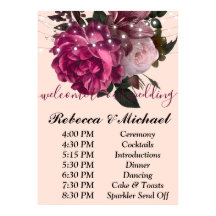 Burgundy Floral Rustikale Zeichenfolge ligReihenfo