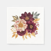 Burgundy Floral Serviette (Vorderseite)