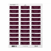Burgundy Floral Skull Gothic Return Address (Vorne)