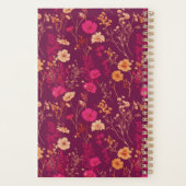 Burgundy Floral Small Planner Planer (Rückseite)