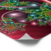 Burgundy Floral Spiral Poster (Ecke)