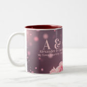 Burgundy Floral Tasse für Hochzeitsgeschenke Gesch (Links)