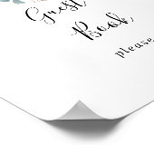 Burgundy Floral und Greenerity Gästebuchsignatur Poster (Ecke)