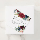 Burgundy Floral Vielen Dank Baby Dusche Geschenkma Geschenkanhänger (Beispiel)