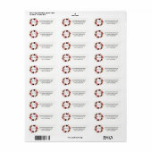 Burgundy Floral Watercolor Address Labels (Vorne)