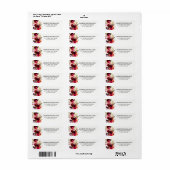 Burgundy Floral Watercolor Address Labels (Vorne)