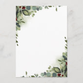 Burgundy Floral Wedding Details Gast Begleitkarte (Rückseite)