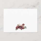 Burgundy Floral Wedding Website Enclosure Card Begleitkarte (Rückseite)