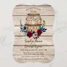 Burgundy Floral Wine Barrel Hochzeit im Herbst